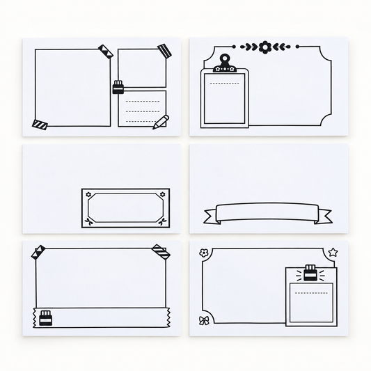 Little Journal Ink Swatch Cards | Pack of 12 | Thousand Skies (CA)