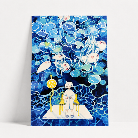 Jellyfish Stop Mini Print | Koyamori (CAN)