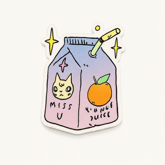 Miss U Juice Vinyl Sticker | Deth P. Sun (CA)