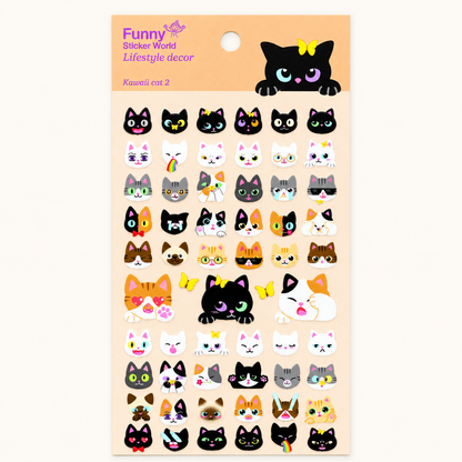 Kawaii Cats V. 3 Sticker Sheet | Korea