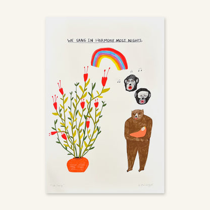 We Sang in Harmony Most Nights art print by Kelly Puissegur, shown flat