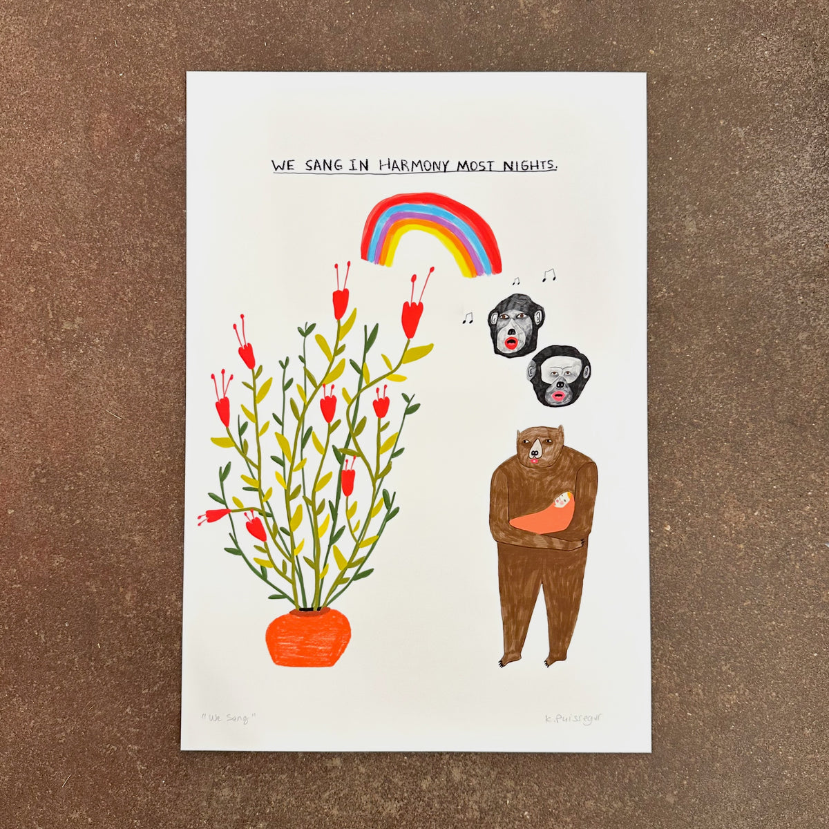We Sang in Harmony Most Nights art print by Kelly Puissegur on display at We Are 1976