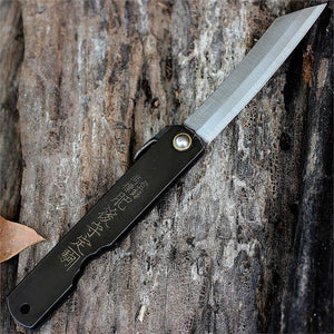 Black Triple Layered SK Folder Knife | Nagao Higonokami (Japan)