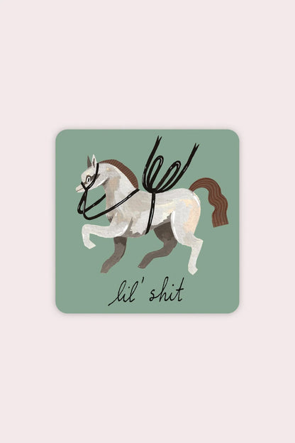 Lil' Shit (Horse) Vinyl Sticker | Evie May Adams