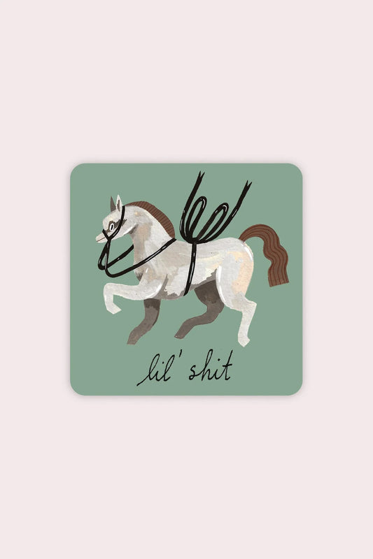 Lil' Shit (Horse) Vinyl Sticker | Evie May Adams