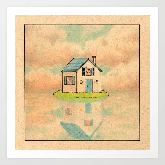Little Blue House Art Print | Felicia Chiao (CA)
