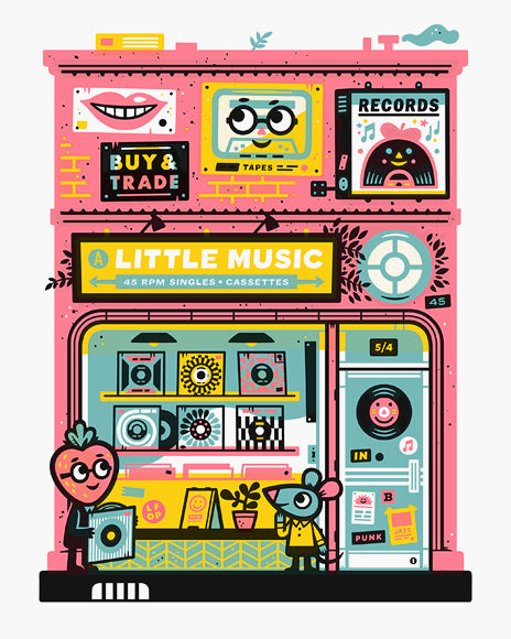 Little Music Screenprint | Little Friends of Printmaking (CA)