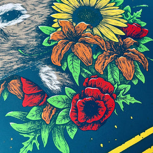 Whitetail & Flowers Screenprint | Logan Scmitt (WV)
