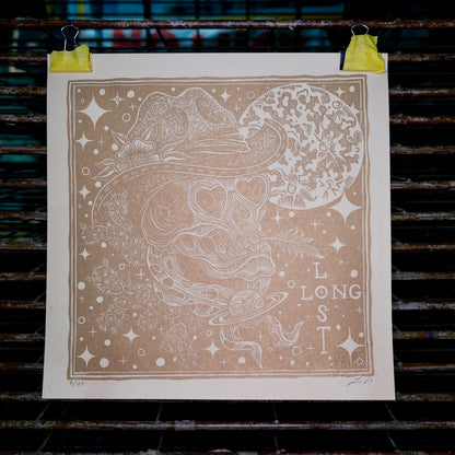 Long Lost Lino Cut Print | Luke Martin (MD)