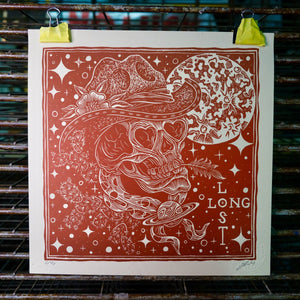 Long Lost Lino Cut Print | Luke Martin (MD)