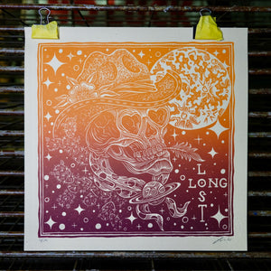 Long Lost Lino Cut Print | Luke Martin (MD)