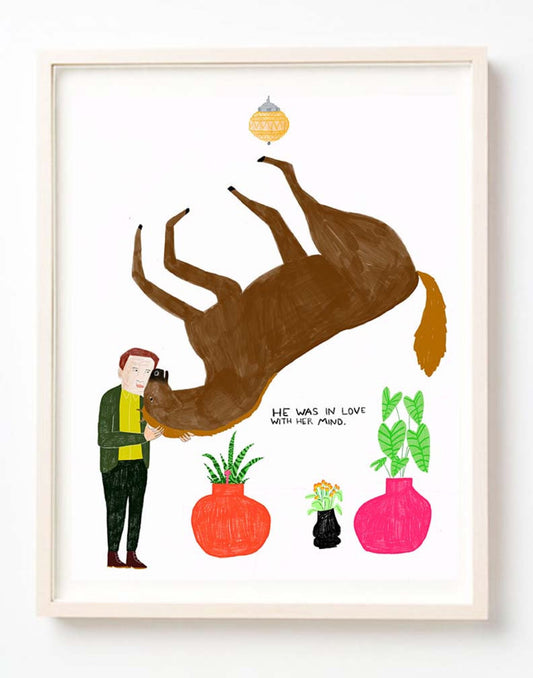 He was in Love with Her Mind Art Print | Kelly Puissegur (LA)