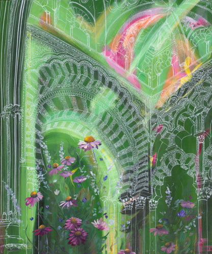 Courtyards of Crescent and Cross Art Print | Malti B Lee (TX)