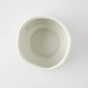 Ceramic Handmade Matcha Bowl | White | Nimine (Japan)