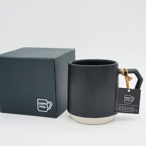 Stackable 12oz Ceramic Mug | Matte Black | CHIPS Inc (Japan)