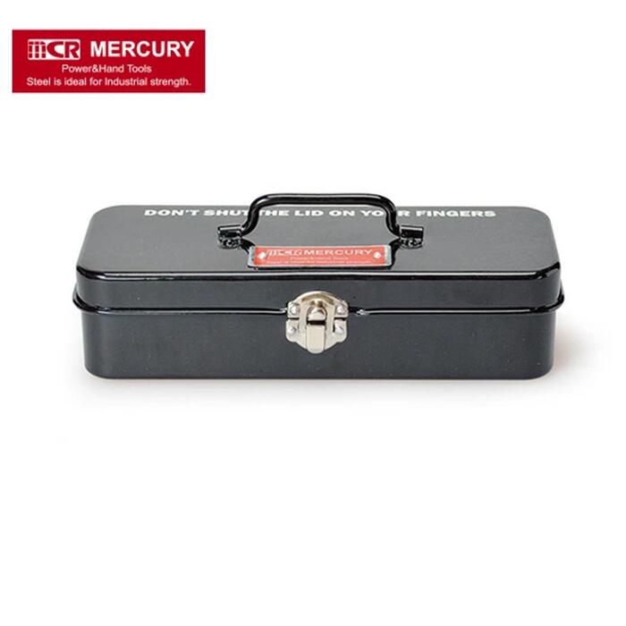 Tinplate Small Tool Box Case Snap Closure  | Mercury (Japan)