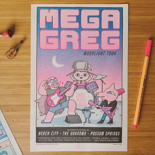 Mega Greg Risograph Print | PommoPress (NY)
