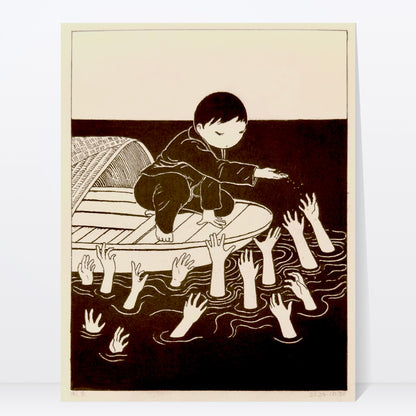 Sprinkle Gold Art Print | Min Ding (CN)