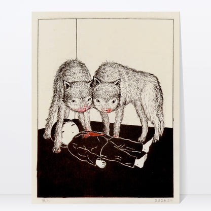 Wolfman Art Print | Min Ding (CN)