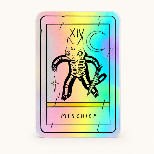 Mischief Tarot Vinyl Sticker | Deth P. Sun (CA)