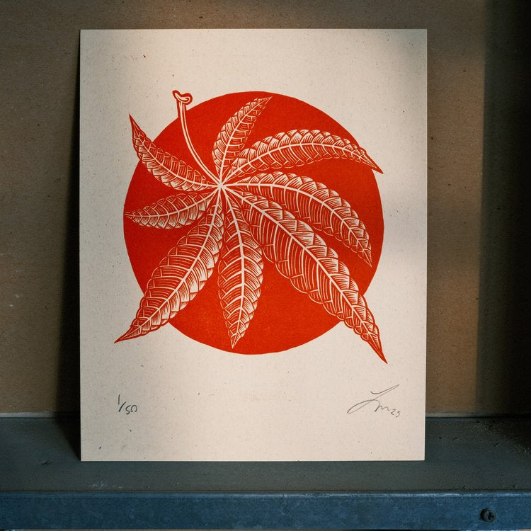 money tree on charleston and maryland Money Tree Lino Cut Print