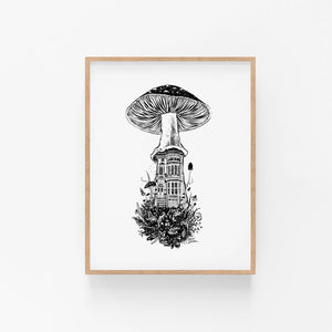 Mushroom House III Art Print | Kaari Selven (OR)