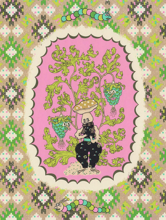 Mushroom Kid and Berries Screen Print | Daria Tessler (OR)
