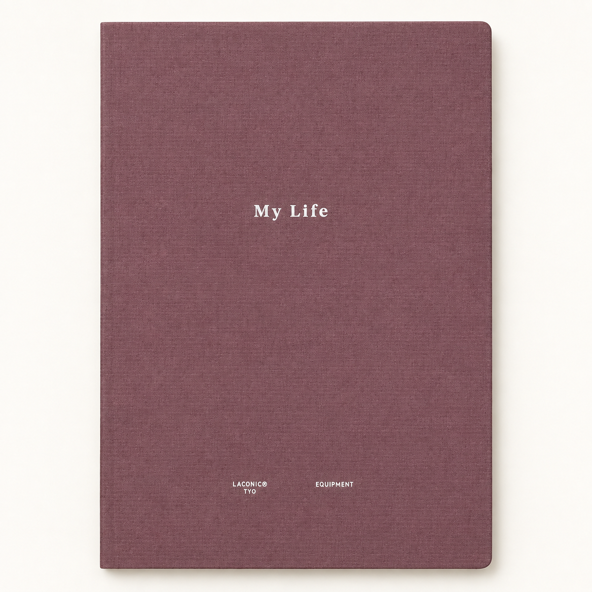 Laconic My Life Notebook with a mauve cover and My Life printed in white