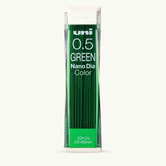 Nano Dia Mechanical Pencil Lead 0.5mm – Green | Uni (Japan)