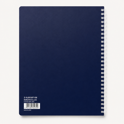 Soft Ring Ruled Notebook | B5 | Navy Cover | Kokuyo (Japan)