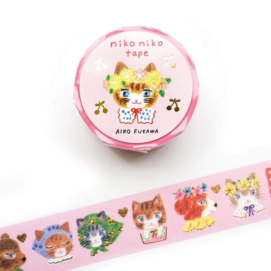 Niko Niko Gold Foil Washi Tape | Cozyca x Aiko Fukawa (Japan)