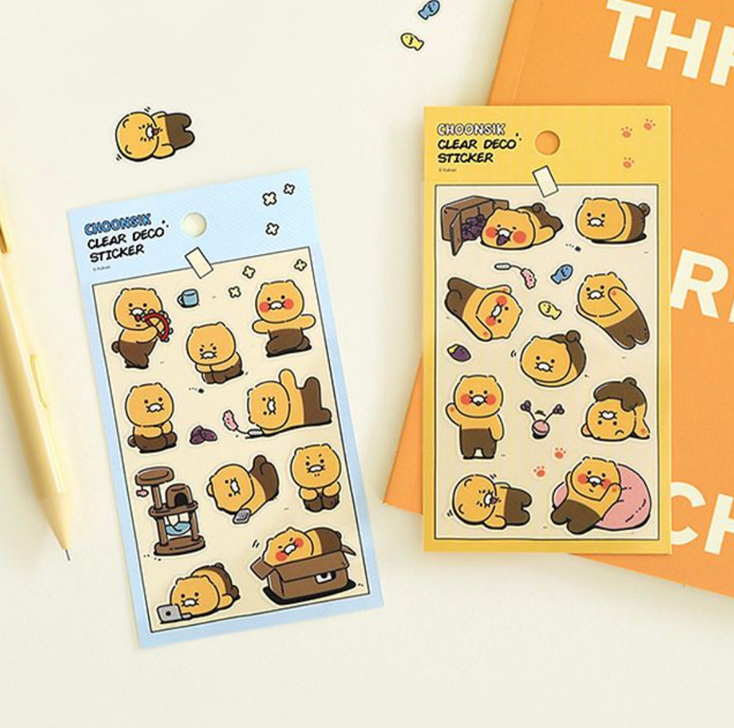 Choonsik Clear Deco Sticker Sheet | Kakao Friends (Korea)