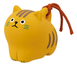Nyan Buku Earthenware Bell | Orange | Decole (Japan)
