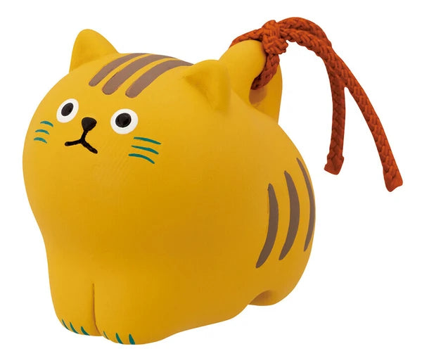 Nyan Buku Earthenware Bell | Orange | Decole (Japan)