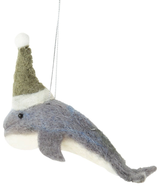 Felt Orca Whale Ornament | Silver Tree Home & Holiday (NY)
