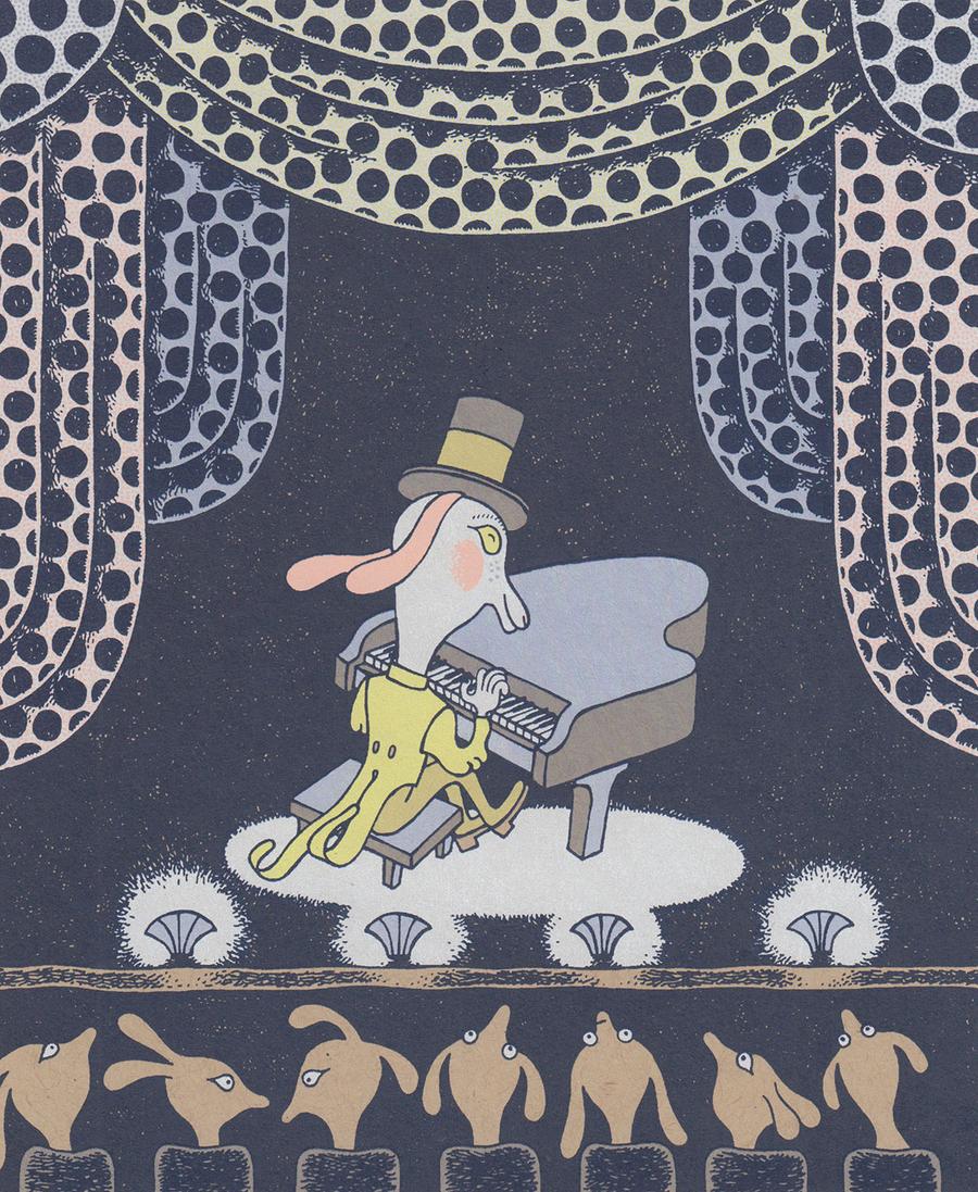 Piano Dog Screen Print | Daria Tessler (OR)