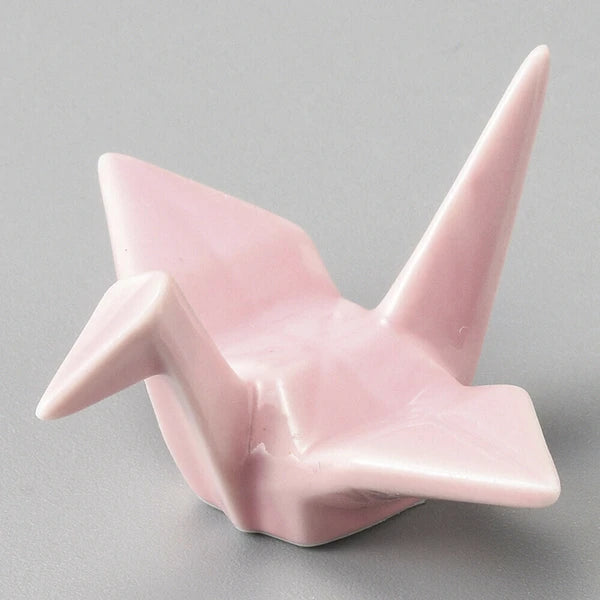 Origami Crane Ceramic Chopstick Rest | Pink (Japan)