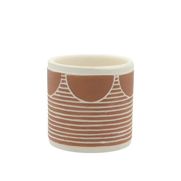 Striped Terracotta Planter 7 cm (Japan)