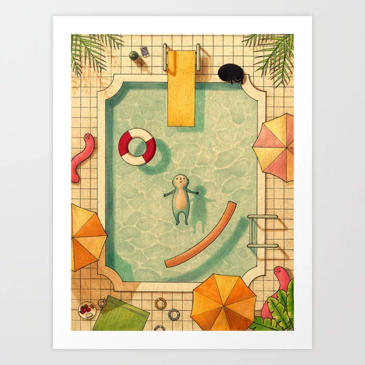 Pool Thoughts Art Print | Felicia Chiao (CA)