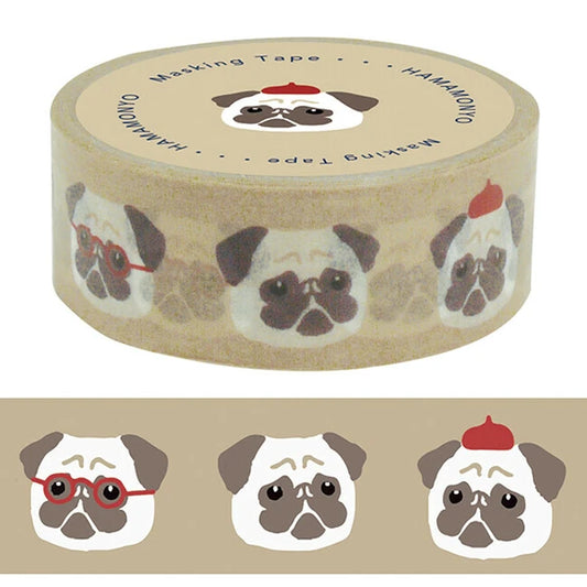 Pug Painter Washi Masking Tape | Hama Bunsyo (Japan)