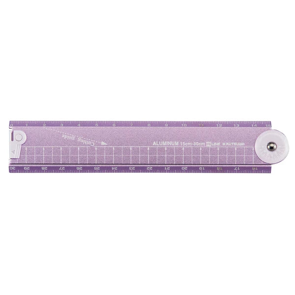 Foldable Aluminum Ruler | Lilac| Kutsuwa (Japan)