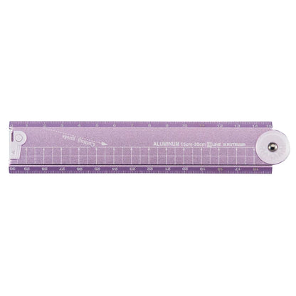 Foldable Aluminum Ruler | Lilac| Kutsuwa (Japan)