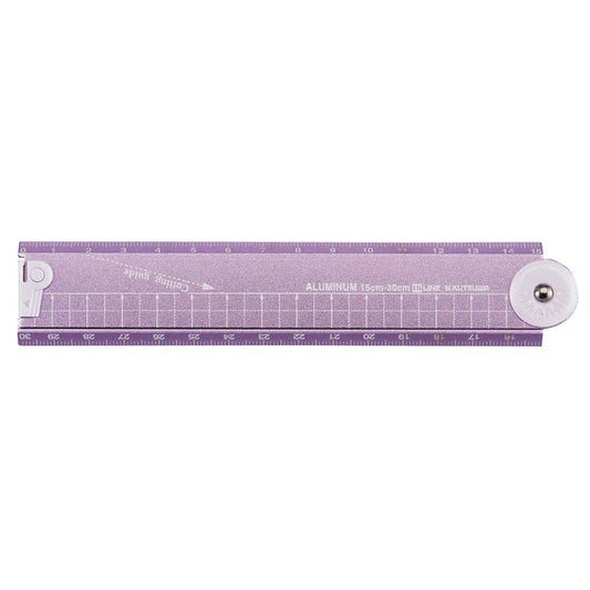 Foldable Aluminum Ruler | Lilac| Kutsuwa (Japan)