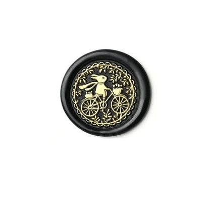 Biking Bunny Wax Seal Stamp | WOODPEPE (Japan)