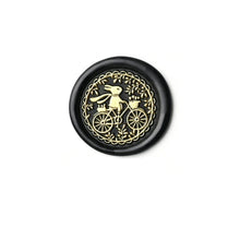 Load image into Gallery viewer, Biking Bunny Wax Seal Stamp | WOODPEPE (Japan)
