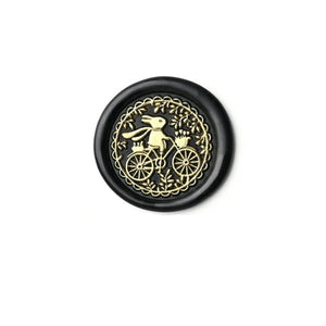 Biking Bunny Wax Seal Stamp | WOODPEPE (Japan)