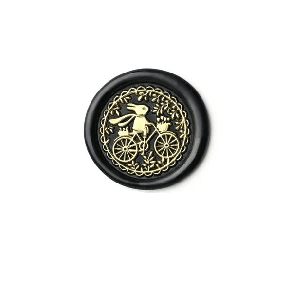 Biking Bunny Wax Seal Stamp | WOODPEPE (Japan)