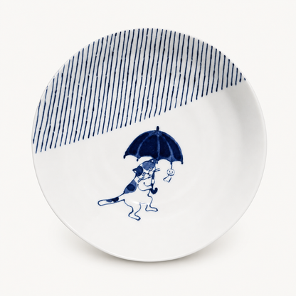 Raining Cat Dish | Porcelain (Japan)