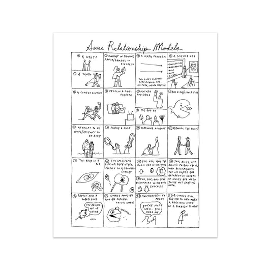 Relationship Models Letterpress Print | Liana Finck (NY)