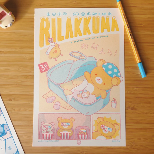 Rilakkuma Risograph Print | PommoPress (NY)